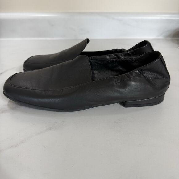 Eileen Fisher Shoes - Eileen Fisher Sim Nappa Leather Loafer Size 9 Smooth Black Square Toe Flat Shoes
